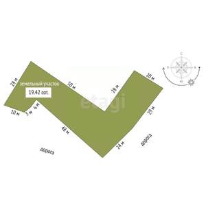 Дом 40м², 1-этажный, участок 19 сот.  