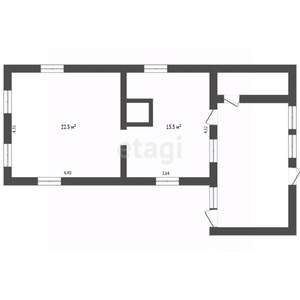 Дом 38м², 1-этажный, участок 16 сот.  