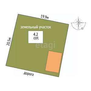 Дача 28м², 1-этажный, участок 4 сот.  