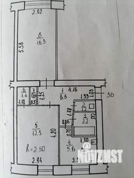 2-к квартира, на длительный срок, 46м2, 1/5 этаж