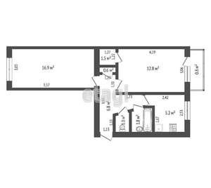 2-к квартира, на длительный срок, 44м2, 1/5 этаж