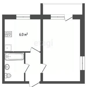 1-к квартира, на длительный срок, 29м2, 3/5 этаж