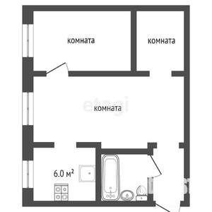 2-к квартира, вторичка, 45м2, 1/5 этаж