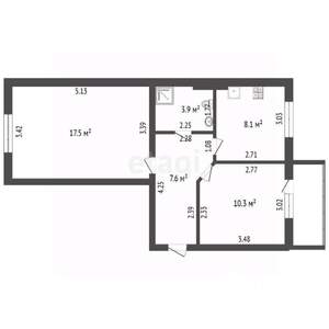 2-к квартира, вторичка, 48м2, 4/4 этаж