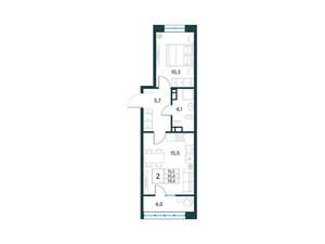 2-к квартира, вторичка, 40м2, 7/10 этаж