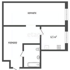 1-к квартира, вторичка, 31м2, 4/5 этаж