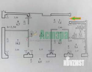 4-к квартира, вторичка, 58м2, 4/5 этаж