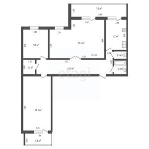 3-к квартира, вторичка, 78м2, 5/9 этаж