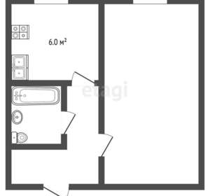 1-к квартира, вторичка, 32м2, 2/5 этаж