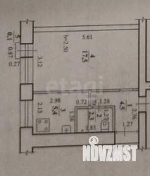 1-к квартира, вторичка, 30м2, 5/5 этаж