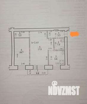 2-к квартира, вторичка, 43м2, 3/3 этаж