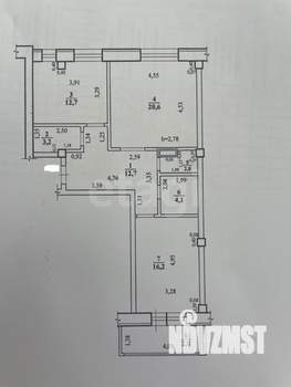 2-к квартира, вторичка, 74м2, 2/9 этаж