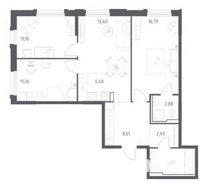 3-к квартира, вторичка, 78м2, 2/17 этаж