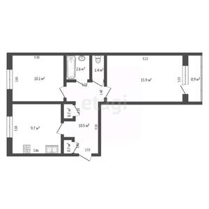 2-к квартира, вторичка, 52м2, 5/5 этаж