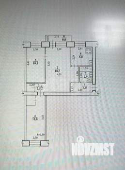 3-к квартира, вторичка, 56м2, 3/5 этаж