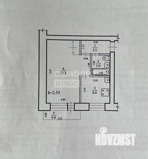 1-к квартира, вторичка, 31м2, 4/5 этаж