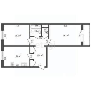 2-к квартира, вторичка, 52м2, 5/5 этаж