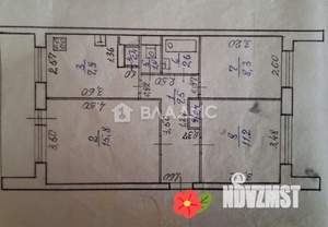 3-к квартира, вторичка, 55м2, 2/5 этаж
