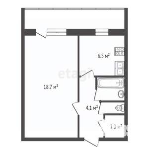 1-к квартира, вторичка, 33м2, 4/5 этаж