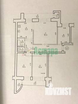 4-к квартира, вторичка, 89м2, 3/9 этаж