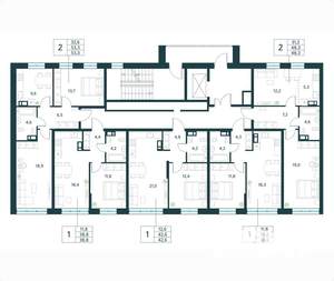 2-к квартира, вторичка, 48м2, 5/18 этаж