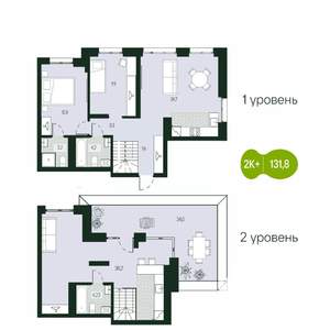 3-к квартира, вторичка, 132м2, 8/18 этаж