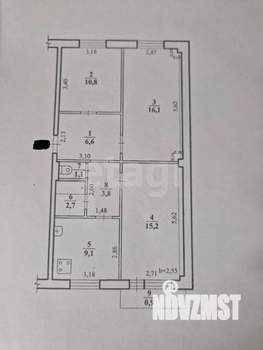3-к квартира, вторичка, 71м2, 4/5 этаж