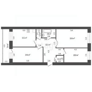 3-к квартира, вторичка, 83м2, 7/9 этаж