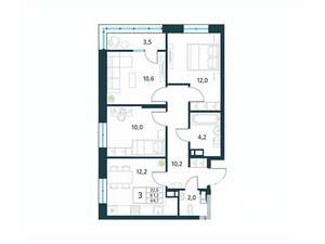 3-к квартира, вторичка, 65м2, 11/18 этаж