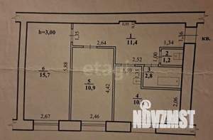 2-к квартира, вторичка, 52м2, 3/5 этаж