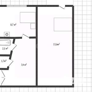 1-к квартира, вторичка, 34м2, 6/9 этаж