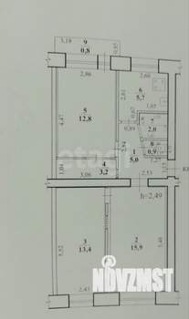 3-к квартира, вторичка, 59м2, 5/5 этаж