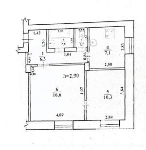 2-к квартира, вторичка, 44м2, 2/4 этаж