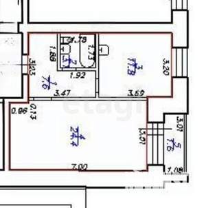 1-к квартира, вторичка, 47м2, 2/10 этаж