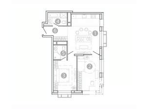 3-к квартира, вторичка, 64м2, 6/15 этаж