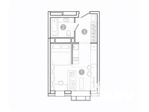 1-к квартира, вторичка, 29м2, 6/15 этаж
