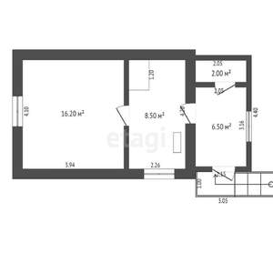 1-к квартира, вторичка, 33м2, 1/1 этаж