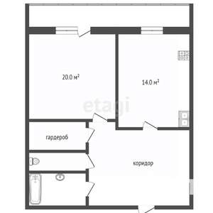 1-к квартира, вторичка, 37м2, 8/9 этаж