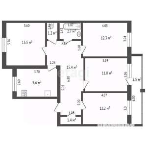 4-к квартира, вторичка, 80м2, 2/5 этаж