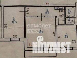 2-к квартира, вторичка, 54м2, 9/10 этаж