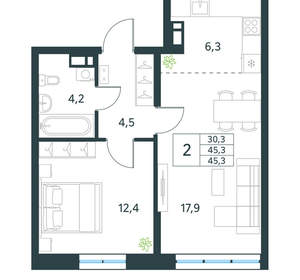 1-к квартира, вторичка, 27м2, 3/10 этаж