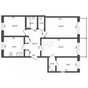 4-к квартира, вторичка, 78м2, 3/5 этаж
