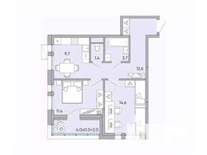 2-к квартира, вторичка, 56м2, 15/18 этаж