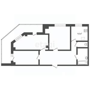 3-к квартира, вторичка, 91м2, 4/15 этаж