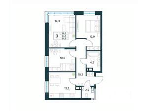 3-к квартира, вторичка, 65м2, 5/18 этаж