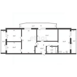 4-к квартира, вторичка, 98м2, 10/10 этаж