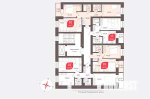 2-к квартира, строящийся дом, 65м2, 2/9 этаж