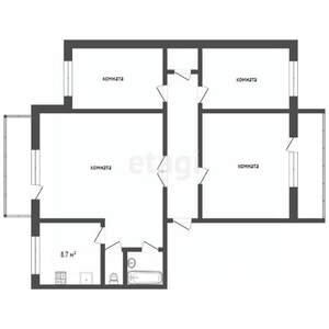 4-к квартира, вторичка, 94м2, 7/10 этаж