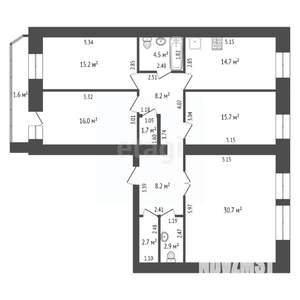 4-к квартира, вторичка, 121м2, 4/8 этаж