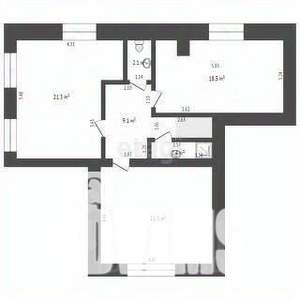 3-к квартира, вторичка, 69м2, 4/5 этаж